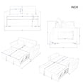 thumbnail image 5 of Gewnee 55'' Modern Convertible Velvet Sofa Bed with Pull-Out Twin Bed, Adjustable Backrest for Living Room, Office (Blue), 5 of 10