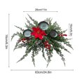 thumbnail image 3 of 2025 Artificial Christmas Decor, Traditional Red Green Festive Style For Dining Room Table, 3 of 5