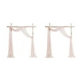 thumbnail image 3 of Youkk Polyester Transform Venue With Wedding Valance For Grand Entrance Elegant Display Wedding Arch Drape shell pink 2Set, 3 of 6