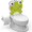 Frog, variant on Dolu Nuve Frog Baby Toddler Potty Chair with Light Sound Toilet Paper Holder White