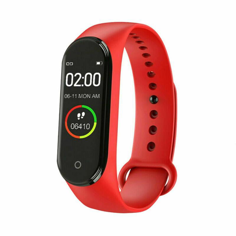 Sport Running Pedometer M4 Smart Wristband Heart Rate Fitness Waterproof Touch 