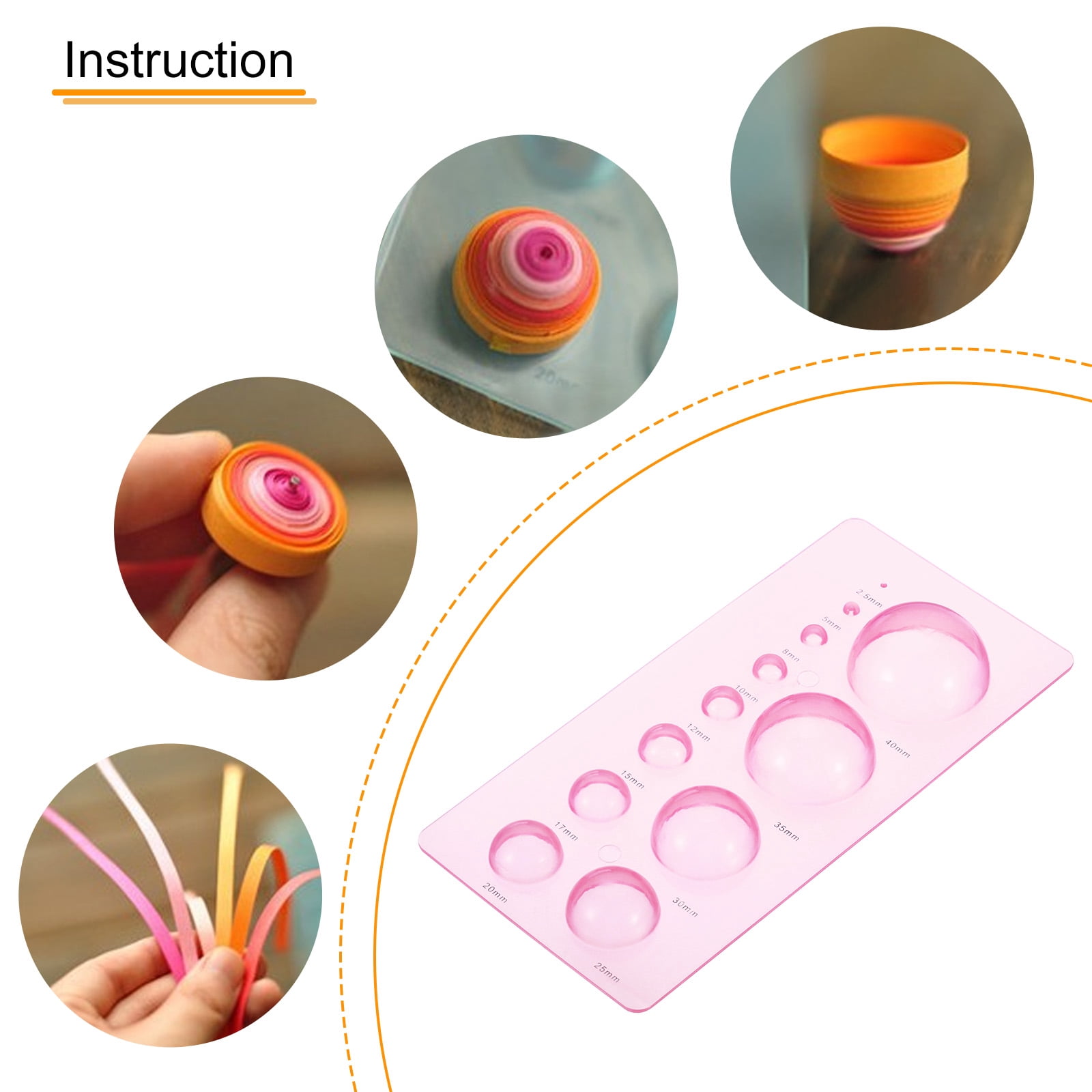 Oumefar Fai da Te Paper Quilling Template Board Crimper Art Fai da Te