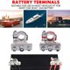 thumbnail image 2 of 2 conectores de terminales de batería con 3 pilares superiores para coches y barcos positivos y negativos., 2 of 4