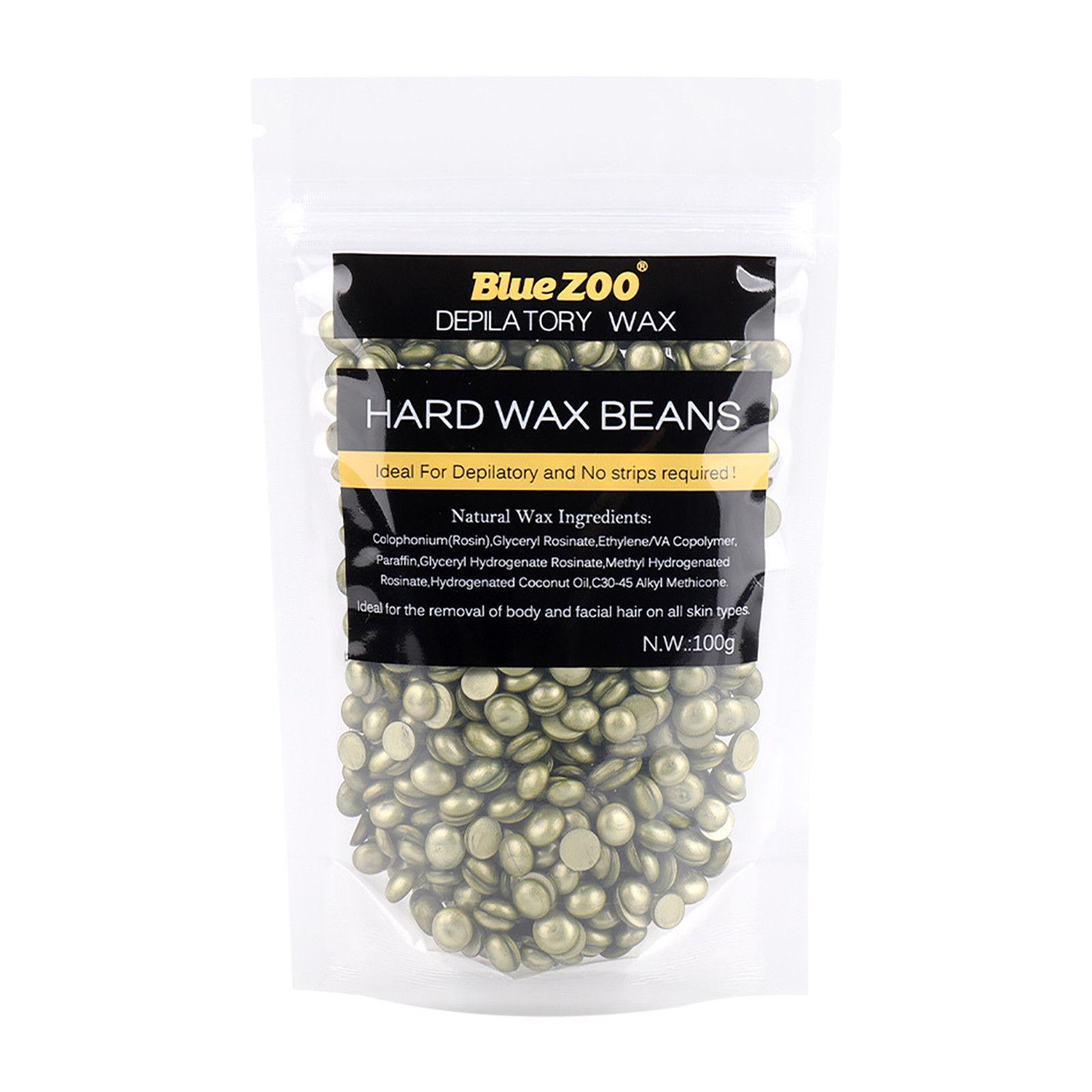 Solid Hard Wax Beans Paperfree Whole Body Hair Removal Wax Beans