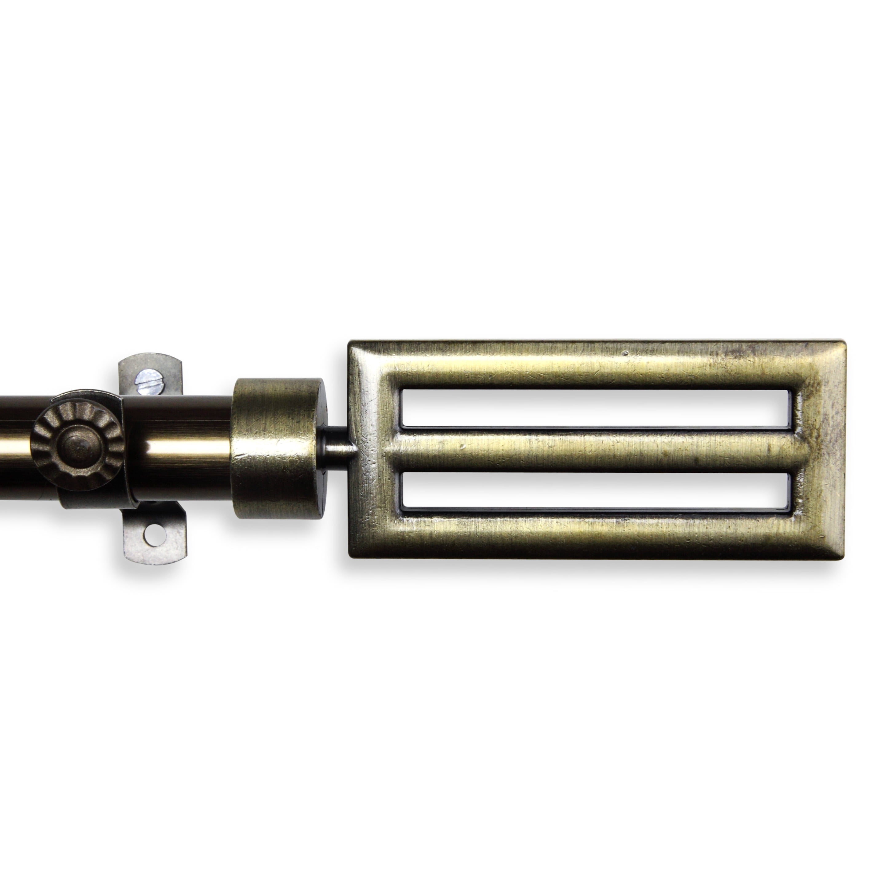 Mabel 13/16 inch dia. Curtain Rod 48-84" - Antique Brass