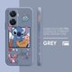 thumbnail image 3 of Case For VIVO Y55 Y52S Y53S Y66 Y55S Y73S 5G Y85 Y93 Y76 Y91 Colour Simple Liquid Silicone Capa Case Cartoon Lilo & Stitch Angel, 3 of 5