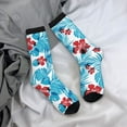 thumbnail image 5 of Fuzoiu Hawaiian Style Print Athletic Crew Socks for Men & Women,Casual Crew Socks,Above Ankle Crew Socks for Business, Casual, 5 of 6