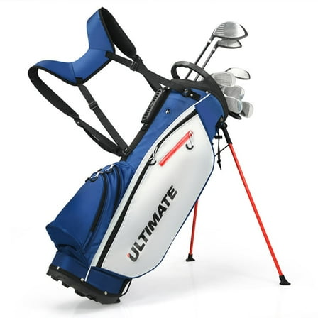 GVN Golf Stand Bag, Lightweight Golf Bag,Men’s Profile Complete Golf Club Package Set Includes 10 Pieces-Blue