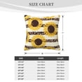thumbnail image 4 of ZICANCN Yellow Sunflowers Leopard Print Throw Pillow Covers, Bed Couch Sofa Knit Decorative Pillow Covers for Living Room Farmhouse, 20"x20", 4 of 8