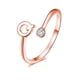 thumbnail image 1 of Fiudx Anillos de Apertura con 26 Letras En Inglés, Joyería de Circonitas para Niñas, Regalo de Moda, 1 of 1