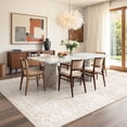 thumbnail image 3 of Roxstand 5x7 Area Rugs for Living Room, Stain Resistant Floral Vintage Washable Rugs, Non-Slip Thin Farmhouse Beige Rugs(5'x7', Beige), 3 of 11