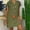Army Green, variant on Women's Loose Cotton Linen Tshirt Dresses V Neck Short Sleeve Casual Summer Midi Dress Beach