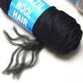 thumbnail image 3 of Brazilian Wool Hair 1 Roll Black Acrylic Yarn for African Hair Braiding Sengalese Twisting Jumbo Braids/Crochet Faux Locs/Wraps/Dreadlocks, 3 of 4