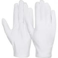thumbnail image 5 of 12 Pairs White Cotton Soft Gloves , Jewelry Inspection Work Stretchy O0I8, 5 of 9