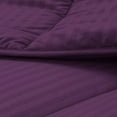 thumbnail image 5 of D.N.G. BEDDINGS 800 Thread Count 3 Piece Comforter Set, 100% Egyptian Cotton Cover, Damask Stripe, Oversized Super King Size, Plum Color, 5 of 6
