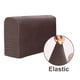 thumbnail image 5 of 2 fundas elásticas universales para reposabrazos de sofá, toallas laterales sencillas, paño protector para el hogar y la oficina (café oscuro), 5 of 7