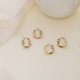 thumbnail image 2 of Pendientes de estilo círculo pequeño para mujer, pendientes de diamantes de colores sencillos, pendientes pequeños de estilo Mori, estilo hada, pendientes, 2 of 6