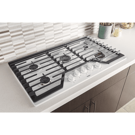 Whirlpool - 36" Gas Cooktop - White