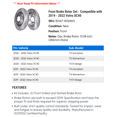thumbnail image 2 of Front Brake Rotor Set - Compatible with 2019 - 2022 Volvo XC40 2020 2021, 2 of 2