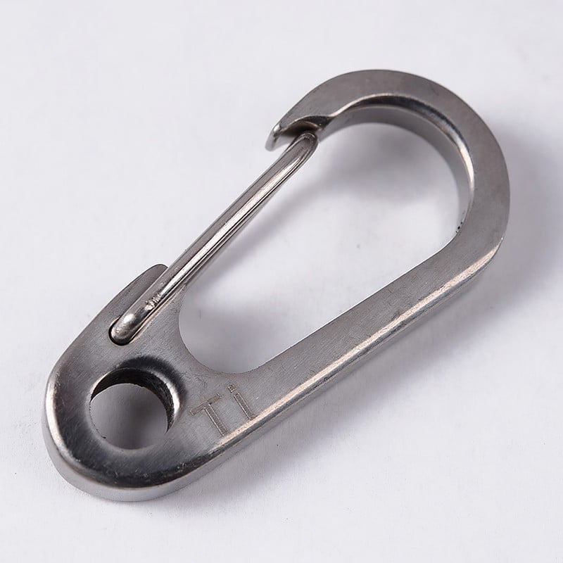 10 PCS Titanium Alloy Saw Buckle Carabiner Keychain Key Ring Clip Hook Outdoor 