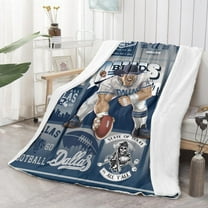 Dallas City Football Team Color Fleece Throw Blanket Gifts for Men Women, Throw Blanket 60x50 Inches, Lightweight Warm Dallas Football Fleece Blanket for Sofa Bed Couch Living Room Chair