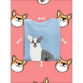 thumbnail image 3 of Cute Monochrome Happ Corgi Sweatshirt Women -Image by Shutterstock, Female 4X-Large, 3 of 4