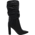 thumbnail image 4 of Marc Fisher LTD Womens Gomer  Leather Pointed Toe Mid-Calf Boots, 4 of 5