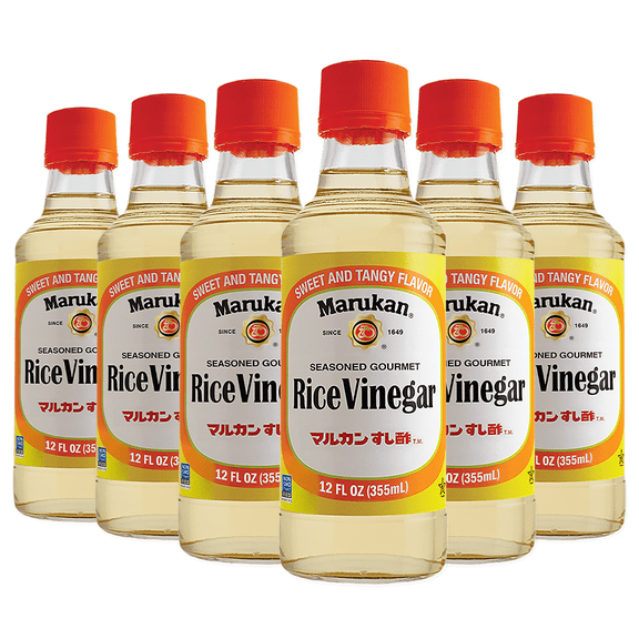 Marukan Seasoned Gourmet Rice Vinegar for Sushi & Cooking, Seasoned Rice Vinegar (12 fl oz, 6-pack)