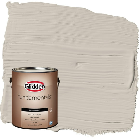 Glidden Fundamentals Intuitive / Beige Semi-Gloss Exterior Paint, 1 Gallon