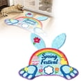 thumbnail image 1 of Velvet Easter Bunny Welcome Mat for Front Door - Absorbent Durable Floor Rug with Non- Backing 90cm/354in Decorative Bunny Design Carpet 2, 1 of 6