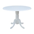 thumbnail image 5 of 42 In Round Top Pedestal Drop Leaf Table with 2 Chairs, 5 of 11