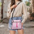 thumbnail image 5 of Eheartsgir Breast Cancer Awareness Campaign Crossbody Bag, Waterproof Women's Shoulder Bag PU Leather Stylish Crossbody Purse for Travel Daily Use, 5 of 7
