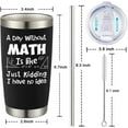 thumbnail image 6 of Math Teacher Gift 20oz Black Math Travel Tumbler Gifts For Teacher Women Men From Student Graduation Appreciation Presents Math Classroom Decorations For Teachers Cup Gift Set With Lid Straw, 6 of 6