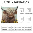 thumbnail image 5 of COMIO  Highland Cow Art Throw Pillow Cover Farmhouse Throw Pillow Cover Decor Vintage Country Farmhouse Art for Gifts and Home Decor Throw Pillow Cover, 5 of 5