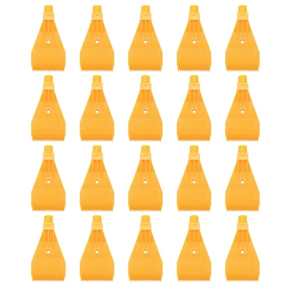 20X 1 / 4BSP Rosca Macho ABS Solo Orificio de Aire Soplado Plano Jet Boquilla Amarillo