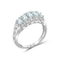 thumbnail image 2 of 1.10 Carat Aquamarine Gemstone and 1/20 Carat White Diamond Ring, 2 of 4
