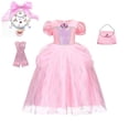 thumbnail image 1 of Vestido de fiesta de tul en capas de malla de sirena pequeña de Ariel, vestido rosa para niñas, disfraz de princesa para niños 9-10T(150) Gao Jinjia LED, 1 of 2