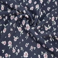 thumbnail image 3 of Dark Navy Orchid 58" Wide Printed 100% Polyester Moroccan Fabric by The Yard-No Stretch-Ideal for Apparel, Skirts, Dresses, Headbands, Accessories, Home Decor & DIY Projects., 3 of 3