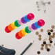 thumbnail image 5 of 1000 círculos de fieltro multicolor para proyectos de manualidades DIY. Almohadillas de tela suave no tejida para la educación temprana de los niños, costura, patchwork y decoraciones navideñas., 5 of 7