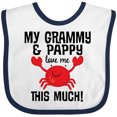 thumbnail image 3 of Inktastic Grammy and Pappy Love Me Boys or Girls Baby Bib, 3 of 4