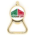 thumbnail image 1 of Traders Life Bull Bear Art Deco  Fashion Beer Bottle Cap Opener Stainless Steel Key Chain, 1 of 3