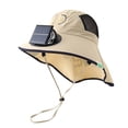 thumbnail image 5 of BRGZLK Boys Cooling Solar Fan Hat Summer 2026 Trendy Quick Drying Adjustable Sun Protection Hats for Outdoor Beige Free Size, 5 of 6