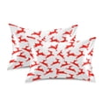 thumbnail image 3 of Ryvnso Satin Pillowcase Reindeers Christmas Pillow Cases Standard Size 30x20in, 3 of 6