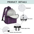 thumbnail image 4 of Purple Gothic Floral Pattern Backpack for School,Cute School Bag,Schoolbag with Adjustable Shoulder Straps & Padded Back,15.25"x11.5"x5.25", 4 of 5