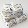 thumbnail image 5 of Watercolor Butterflies Blue and Orange Pattern Gift Wrapping Paper, 5 of 5