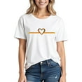 thumbnail image 2 of 2025 Women's Rainbow Heart Pride Shirt - LGBTQ+ Equality Graphic Tee | Short Sleeve Casual Crew Neck Summer LGBT Awareness Top, 2 of 3