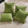 thumbnail image 5 of Home Soft Things Pleated Velvet 4 Piece Throw Pillow Cover Set - Avocado - 20" x 20", 5 of 6