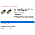 thumbnail image 2 of Back Up Light Bulb - Compatible with 1993 - 1998 Toyota T100 1994 1995 1996 1997, 2 of 2