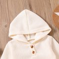 thumbnail image 4 of Otqutp Round Neck Sweatshirt for Toddler Boys Girls Long Sleeve Solid Hooded Pullover Romper Sweatshirt Bodysuits Fall Winter Clothes (A,18-24 Months), 4 of 6