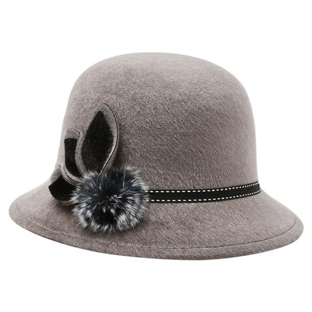 Sombrero estilo bombín vintage Desiderio para mujer, elegante sombrero tipo pescador para dama